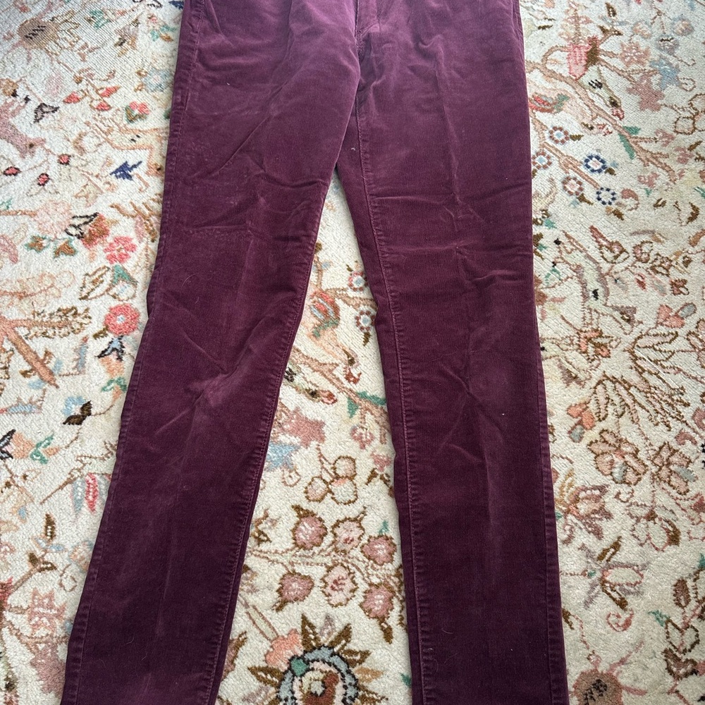 LOFT Women's Dark Purple Skinny 5 pkt Cords